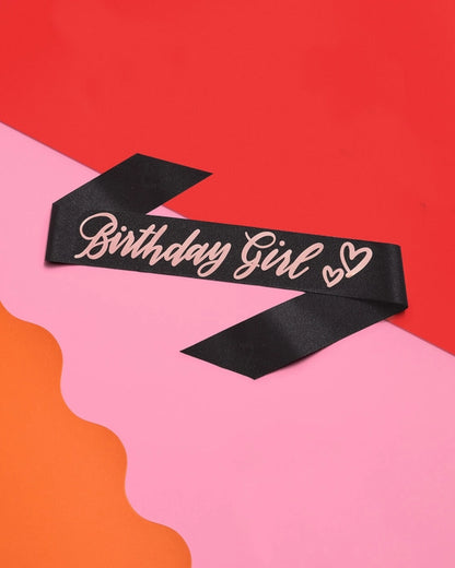 BIRTHDAY GIRL BLACK SASH