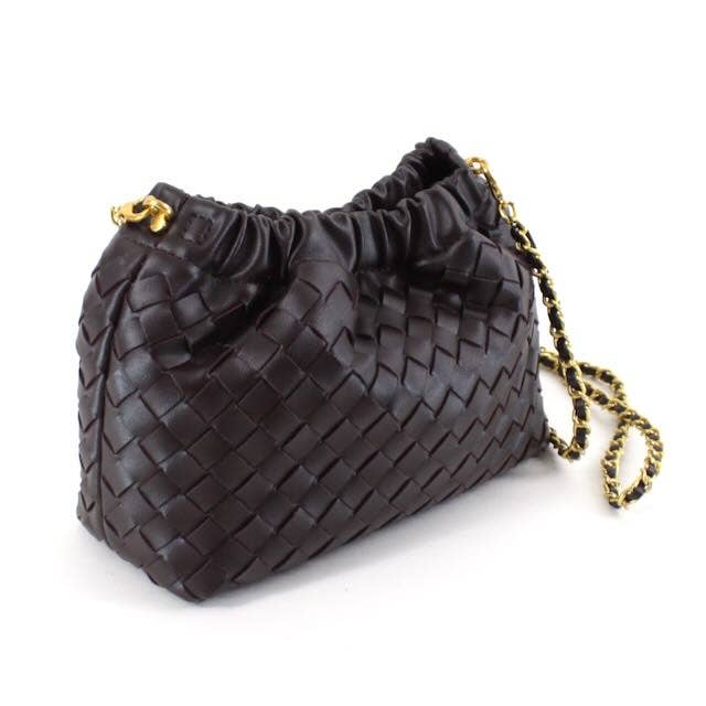 Small Woven Crossby Bag w/Chain Strap