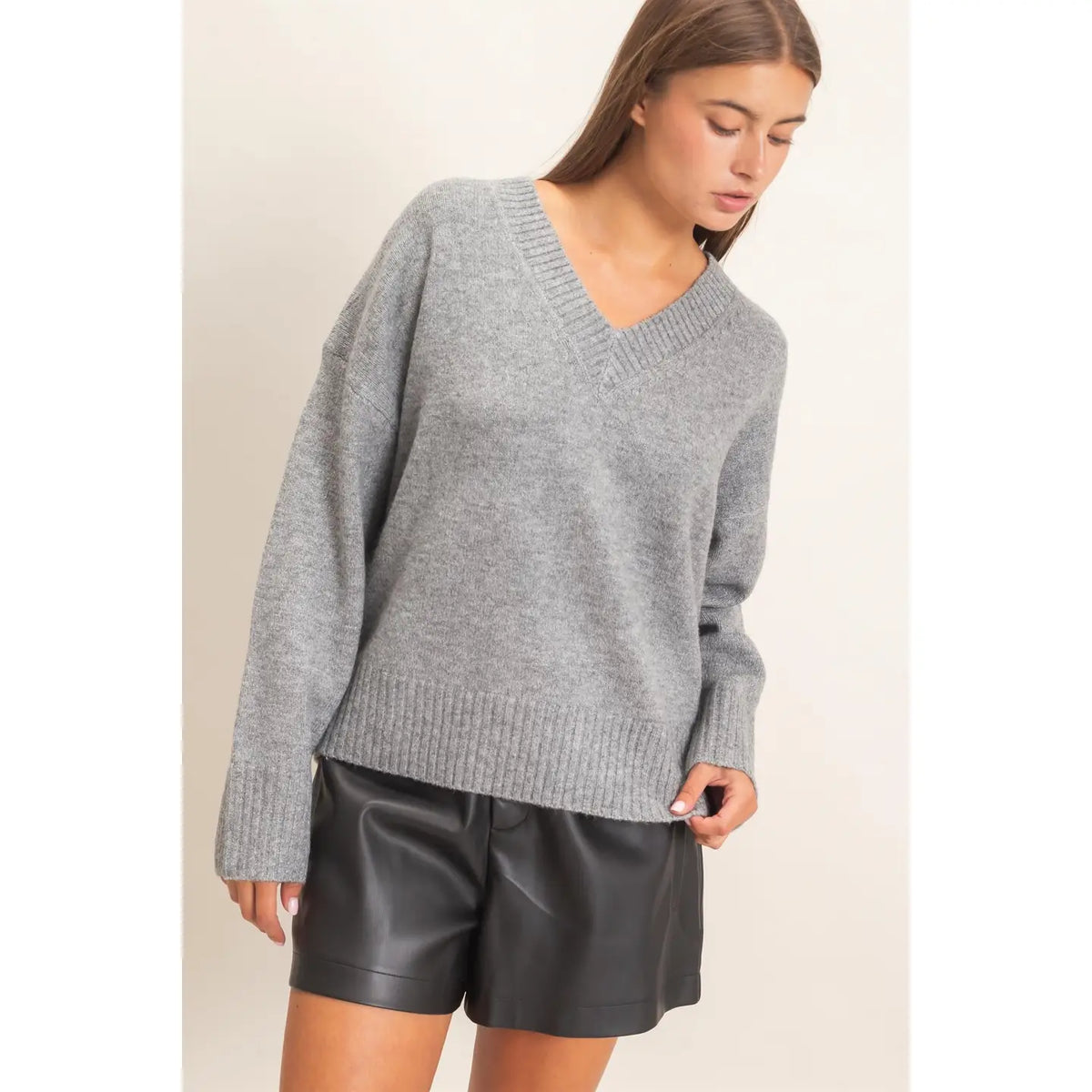 V-Neck Relaxed Fit Sweater