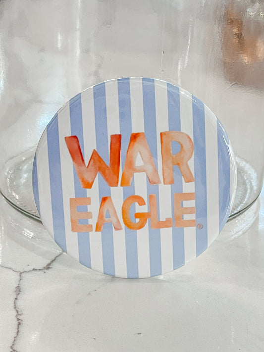 War Eagle Blue Stripe Gameday Button