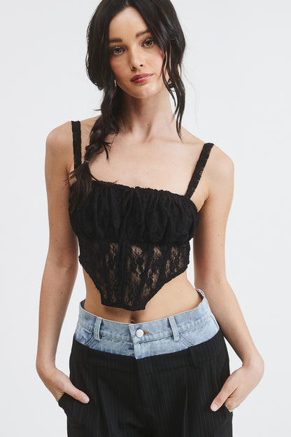 VICKIE LACE BUSTIER TOP