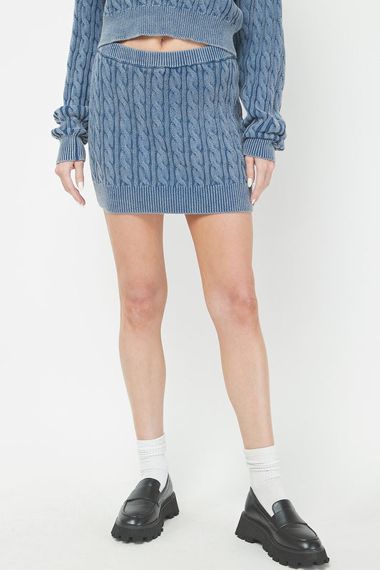 WASHED SWEATER SKIRT