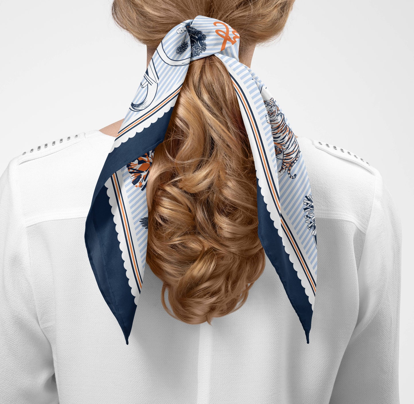 Auburn University Striped Silk Scarf