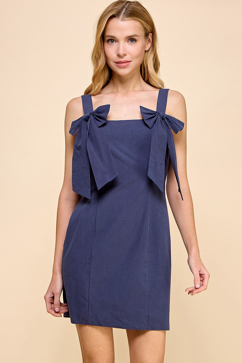 BOW DETAIL DRESS