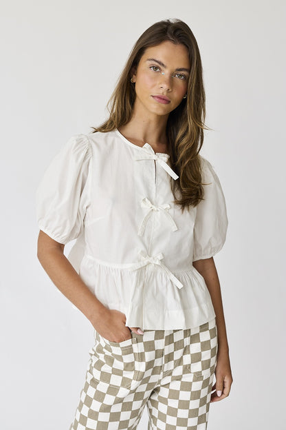 Hailey Bow Tie Detailed Blouse
