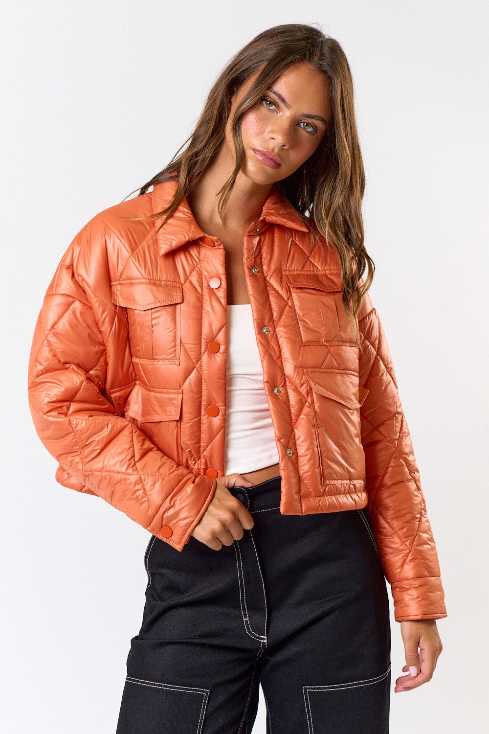Nylon Quilted Puffer Jacket