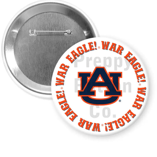 Auburn Logo with War Eagle Border Button