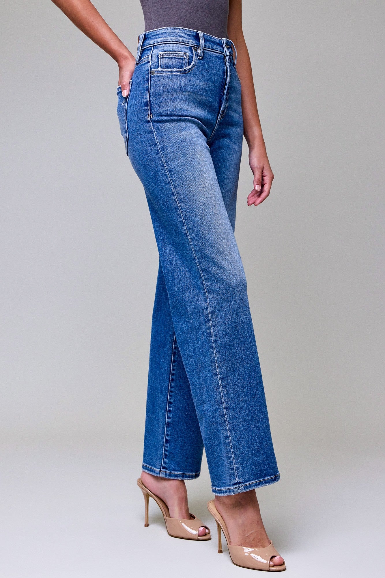 Ella High Rise Straight Jeans