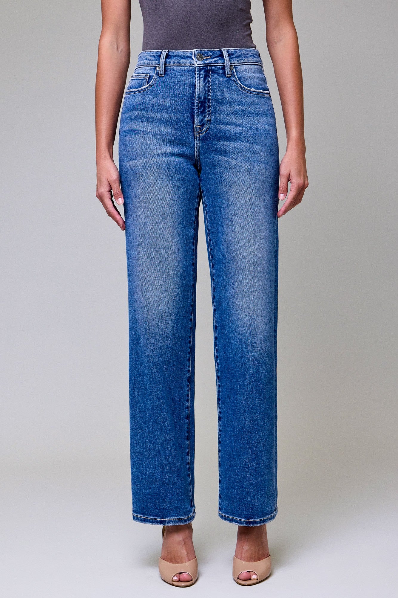 Ella High Rise Straight Jeans