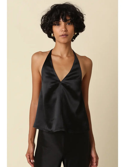 Billie Satin Halter Neck Top