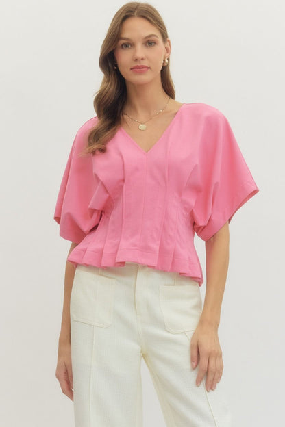 Pleated Dolman Top