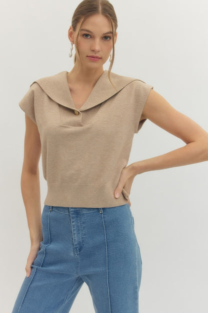 Sailor Collar Sleeveless Top
