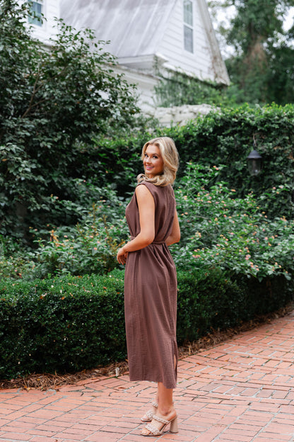 Belted Soft Midi Dress