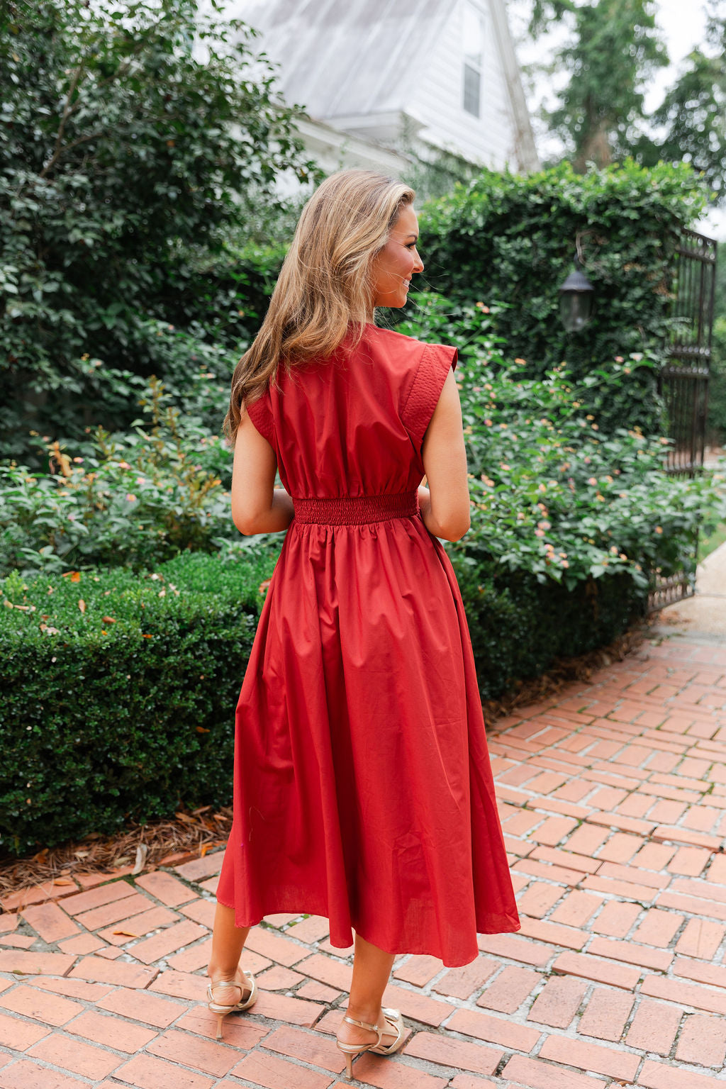 Zip Front Midi Dress