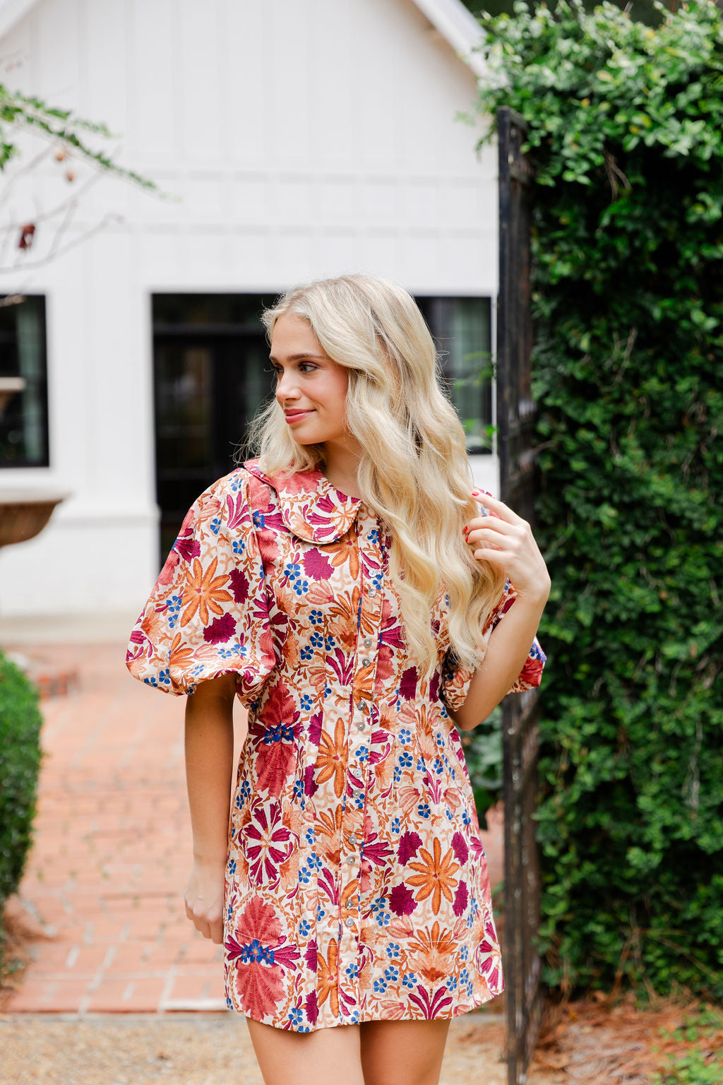 Nina Floral Balloon Dress