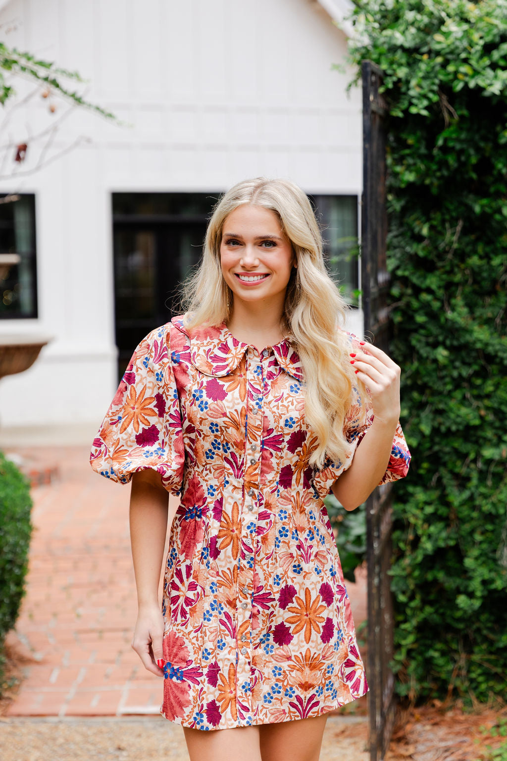 Nina Floral Balloon Dress