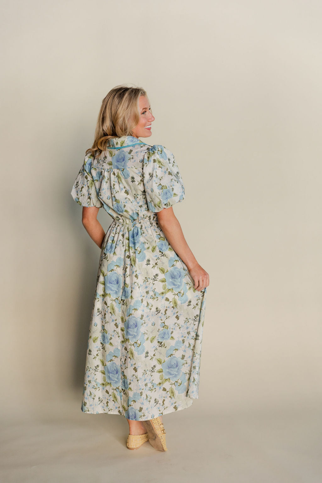 Floral Tie Front Midi Dress