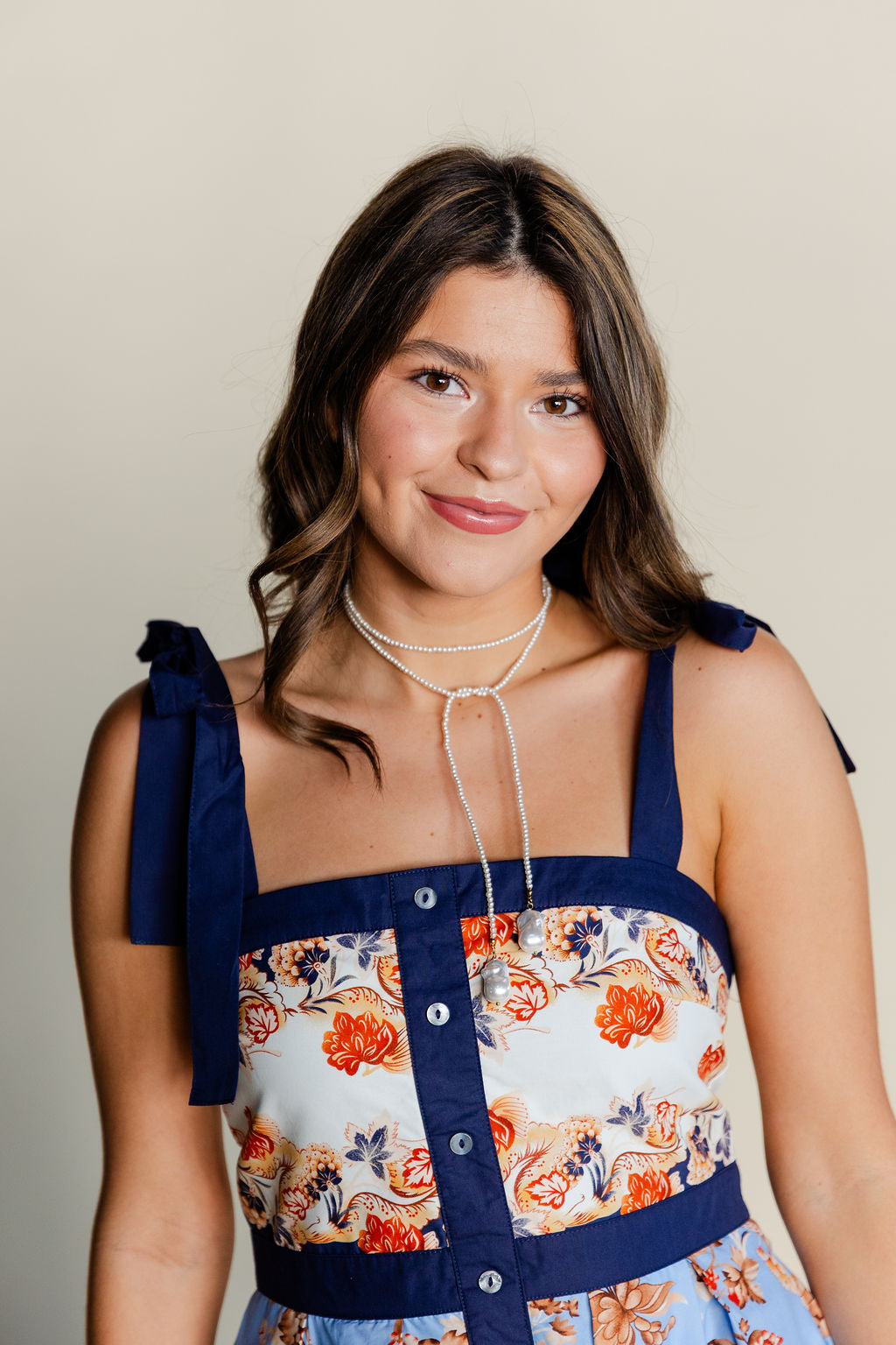 Tie Strap Floral Midi Dress