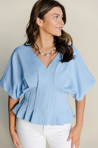 Pleated Dolman Top