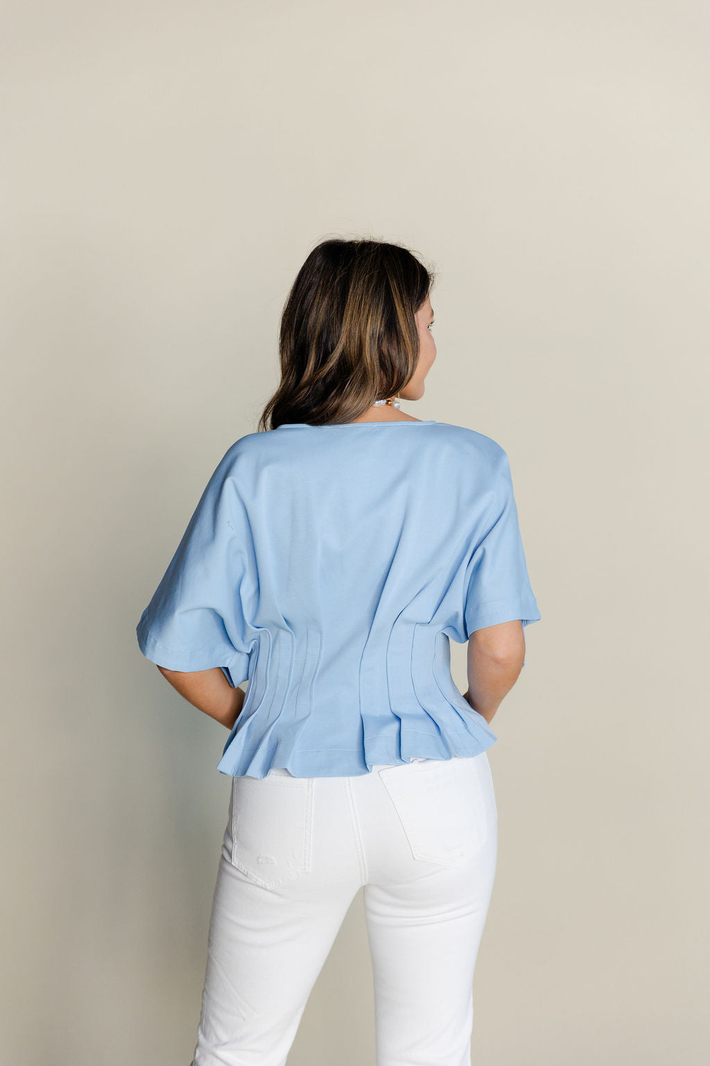 Pleated Dolman Top