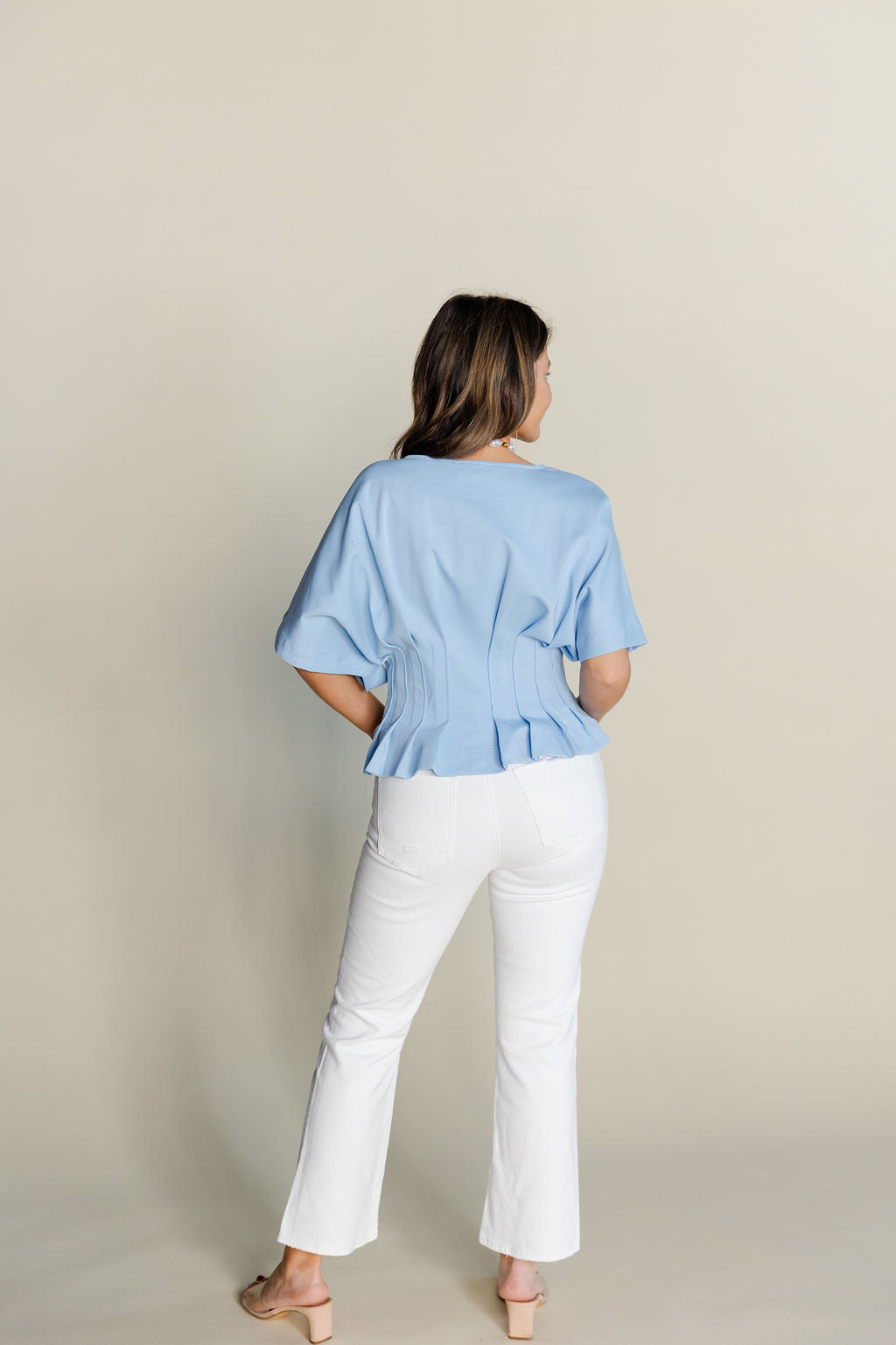 Pleated Dolman Top
