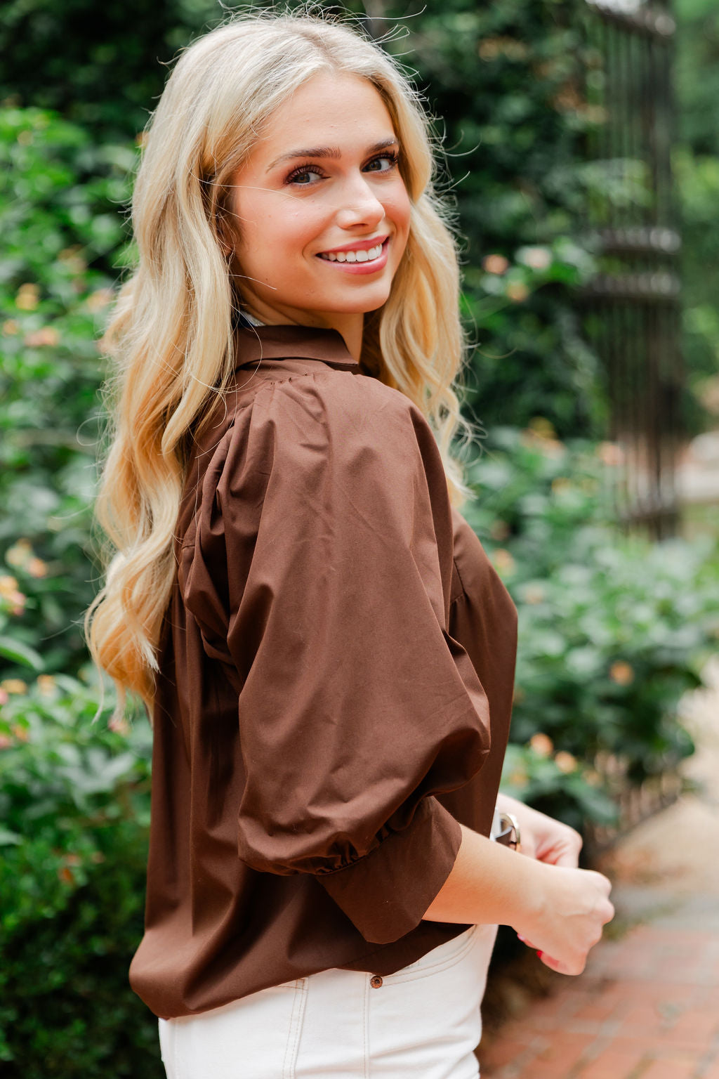 Collared Large Cuff Top