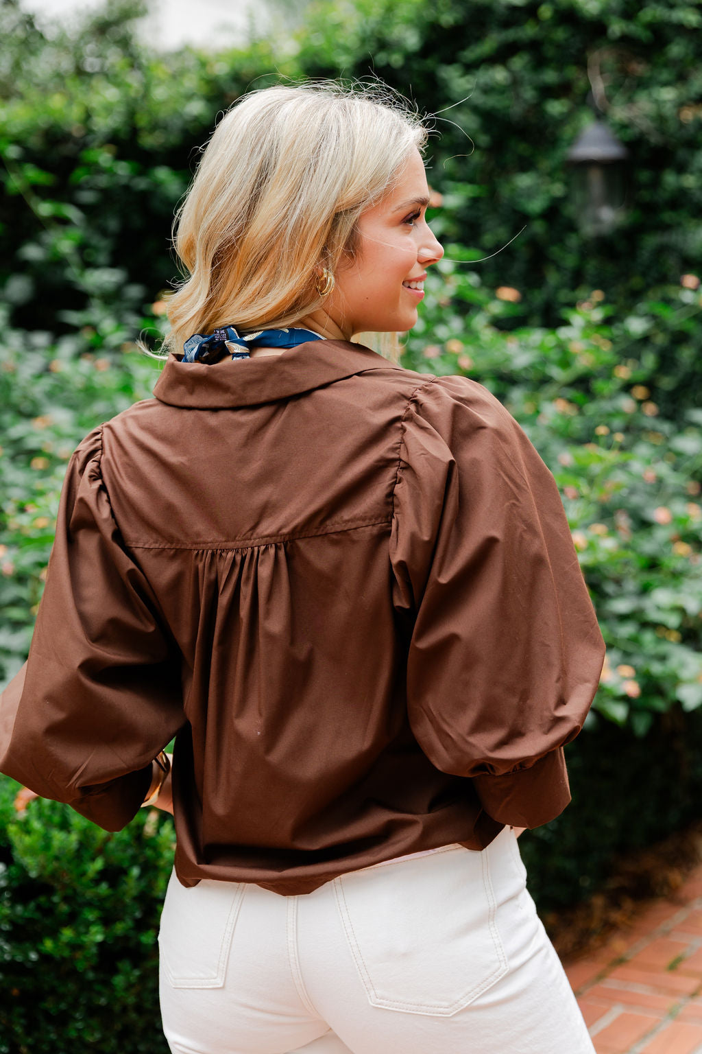 Collared Large Cuff Top