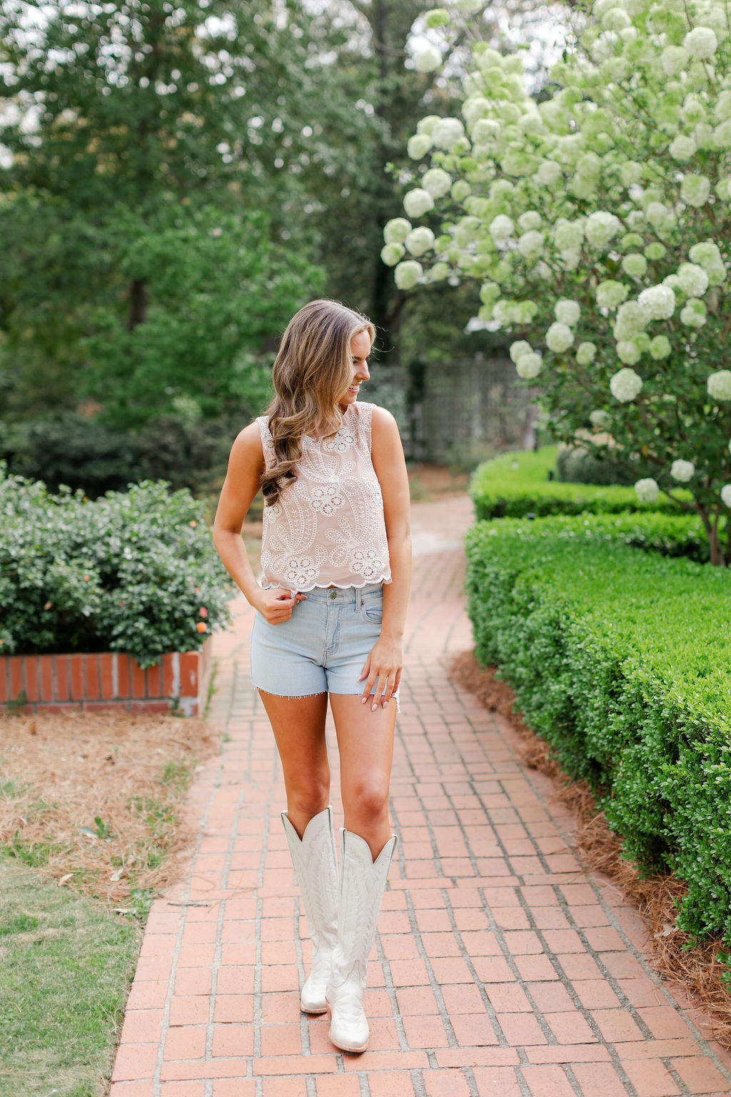 Embroidered Lace Top