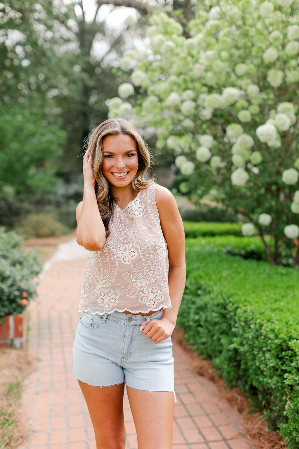Embroidered Lace Top
