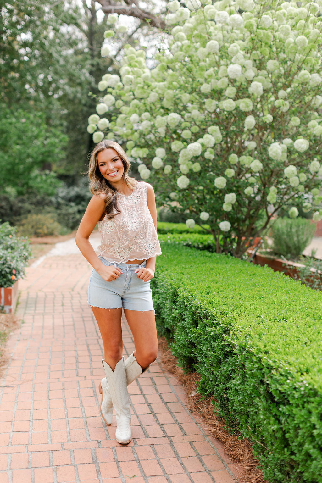Embroidered Lace Top