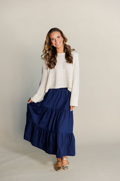 Tiered Midi Skirt
