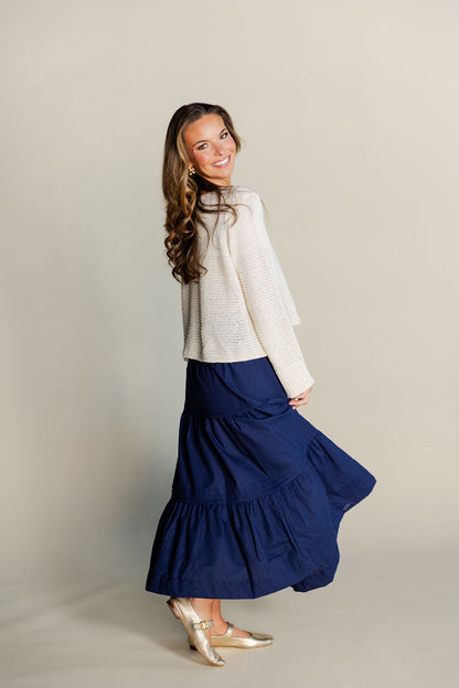 Tiered Midi Skirt