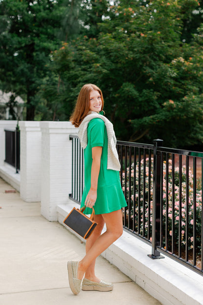 Jersey Polo Ruffle Dress