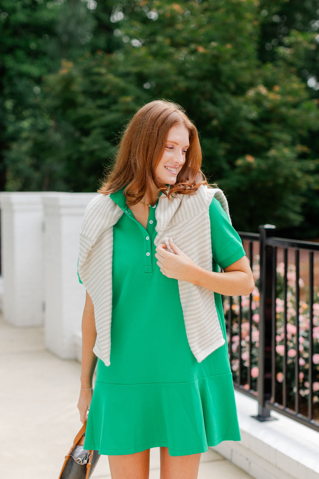 Jersey Polo Ruffle Dress