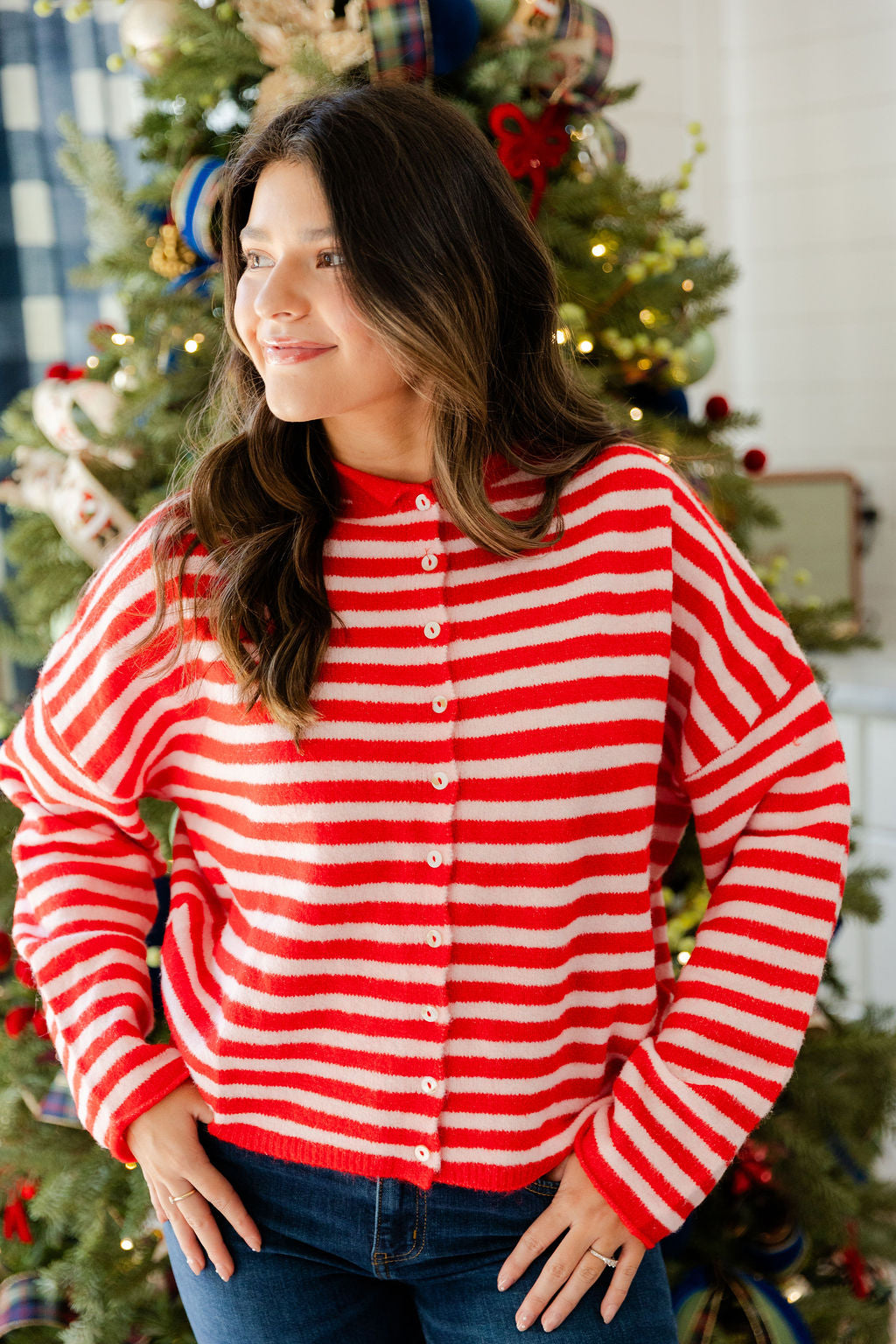Holiday Piper Stripe Cardigan