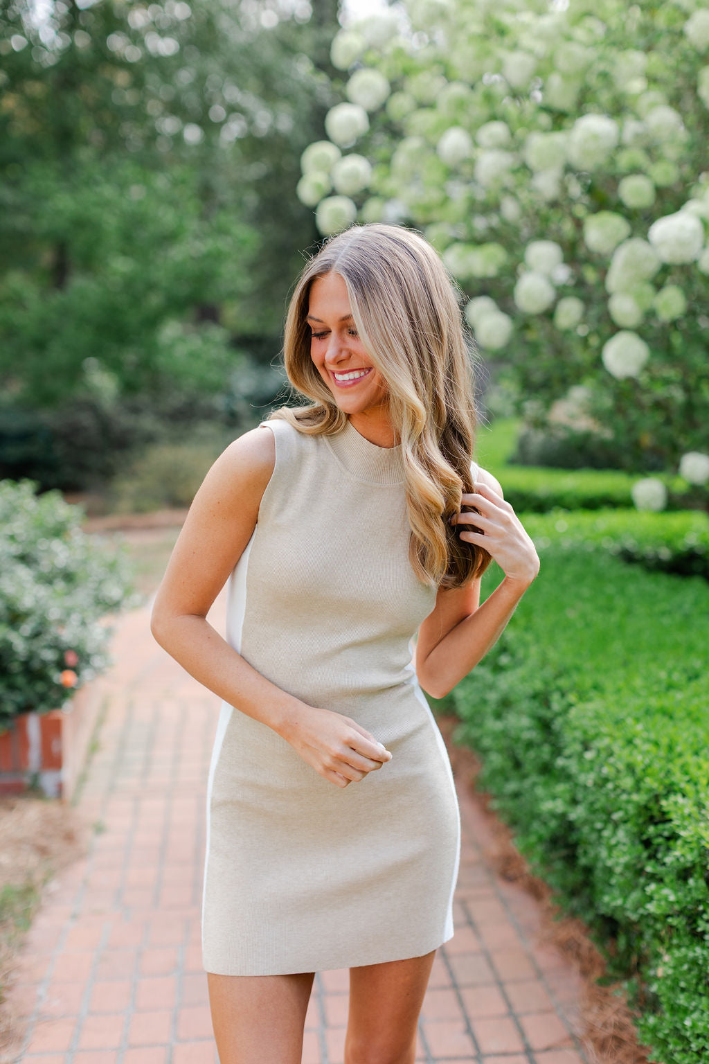 Mock Neck Sleeveless Mini Dress