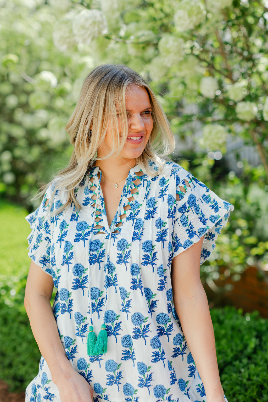 Ruffle Sleeve Floral Print Dress