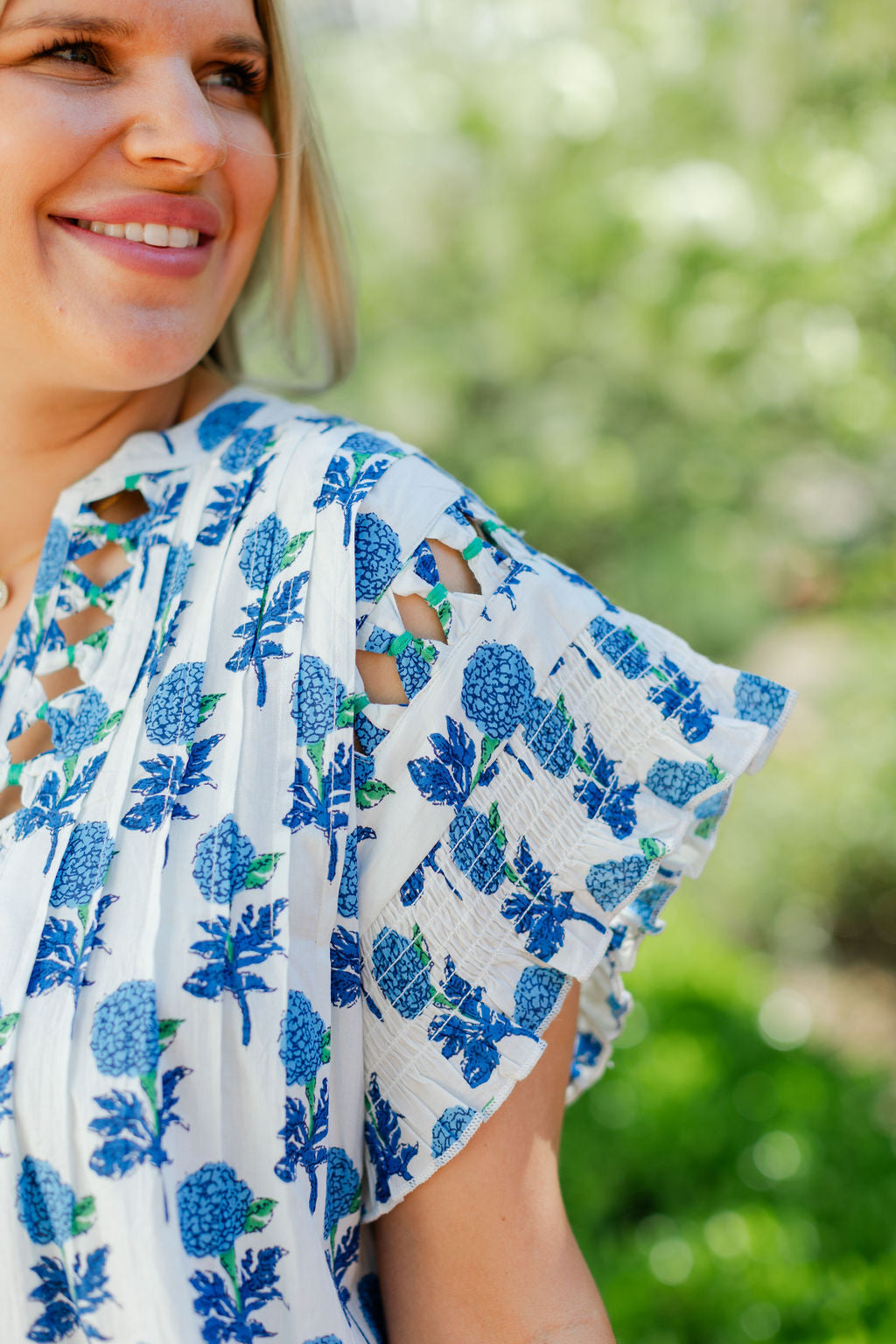 Ruffle Sleeve Floral Print Dress
