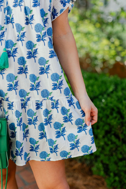 Ruffle Sleeve Floral Print Dress