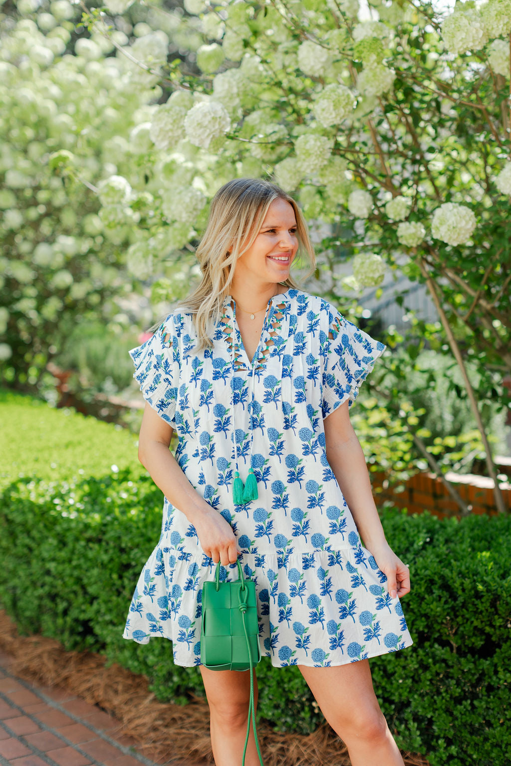 Ruffle Sleeve Floral Print Dress