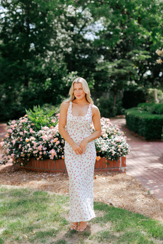 Floral Satin Dress