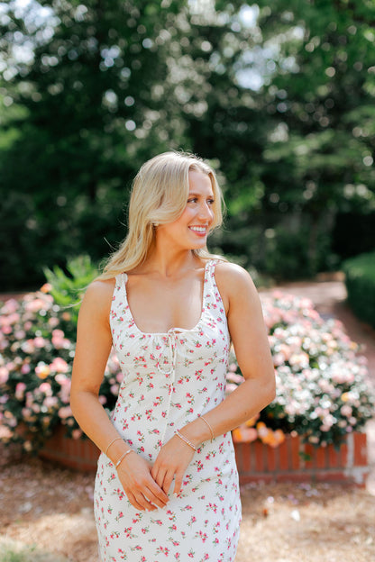 Floral Satin Dress