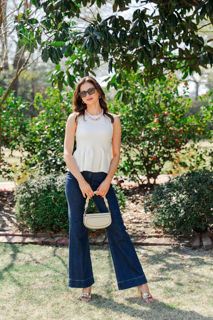 Sleeveless Peplum Top
