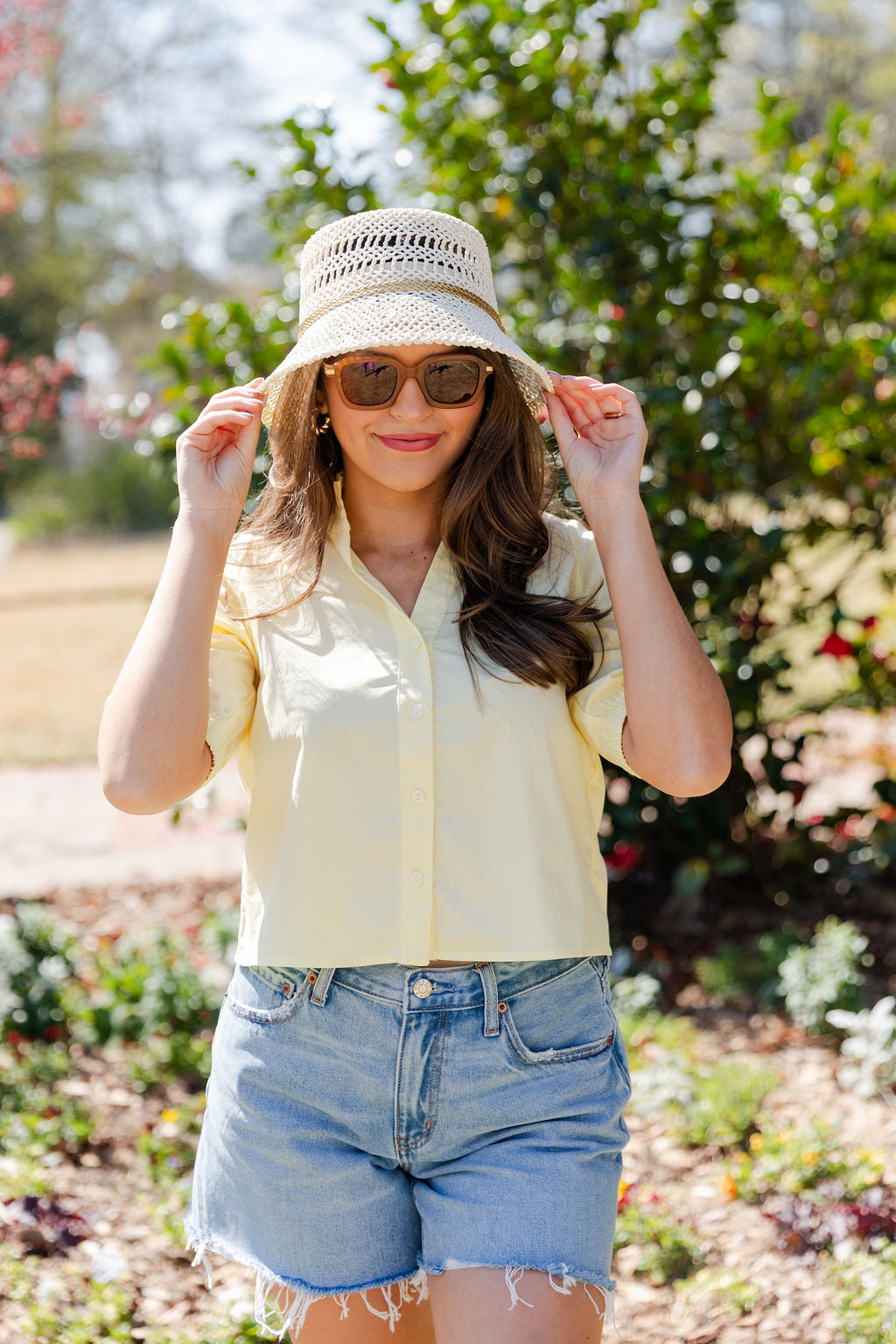 Short Sleeve V Neck Top