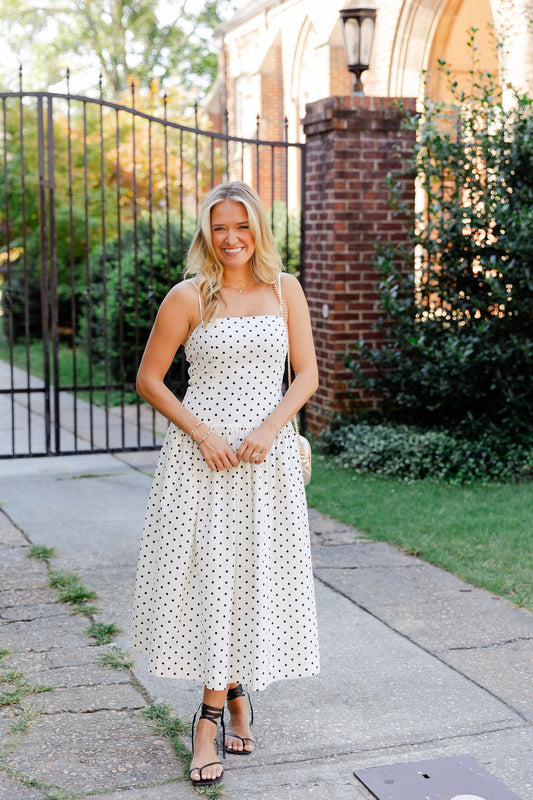 Polka Dot Midi Dress
