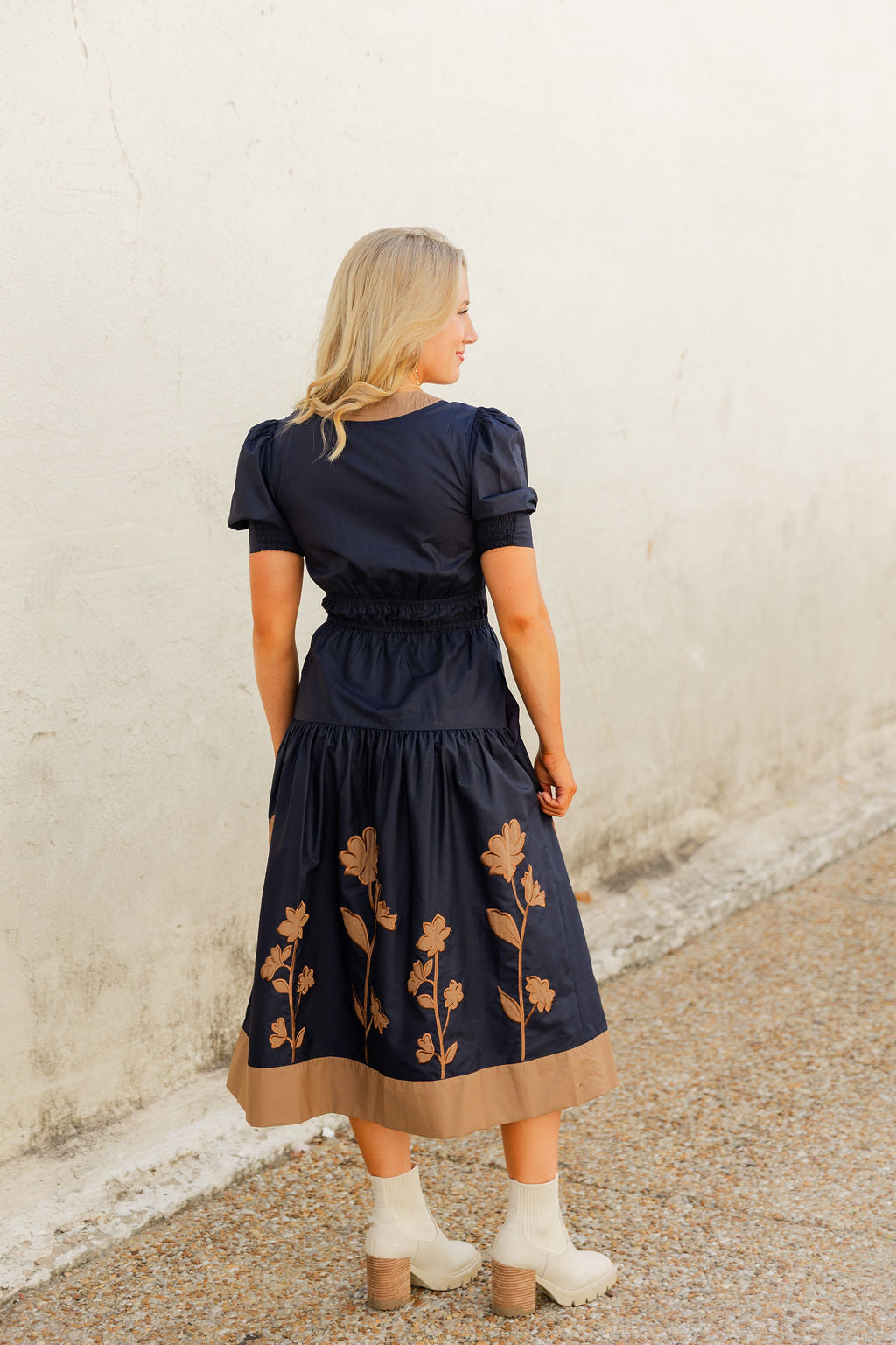 V-Neck Midi Dress