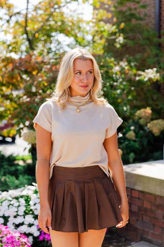 Mock Neck Knit Top