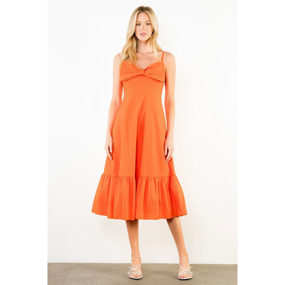 Bow Detail Midi Dress