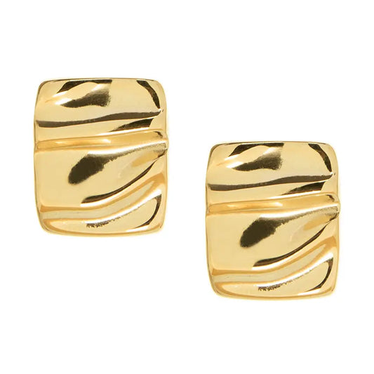 Textured Rectangle Waterproof Post Earring