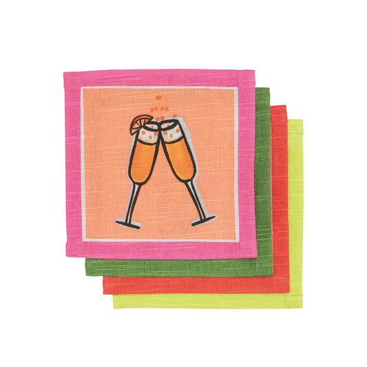 Mimosa & Drinks Cocktail Napkin Set